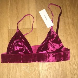 urban outfitters velvet bralette